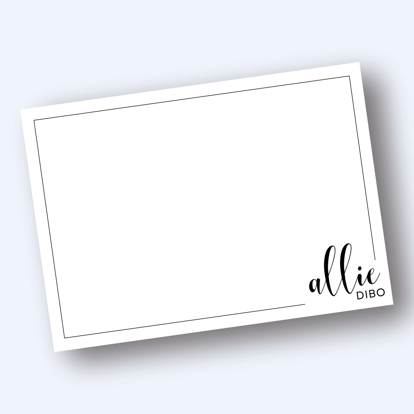 Scripted Corner Stationery