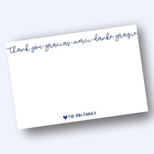 Worldly Thank You Stationery
