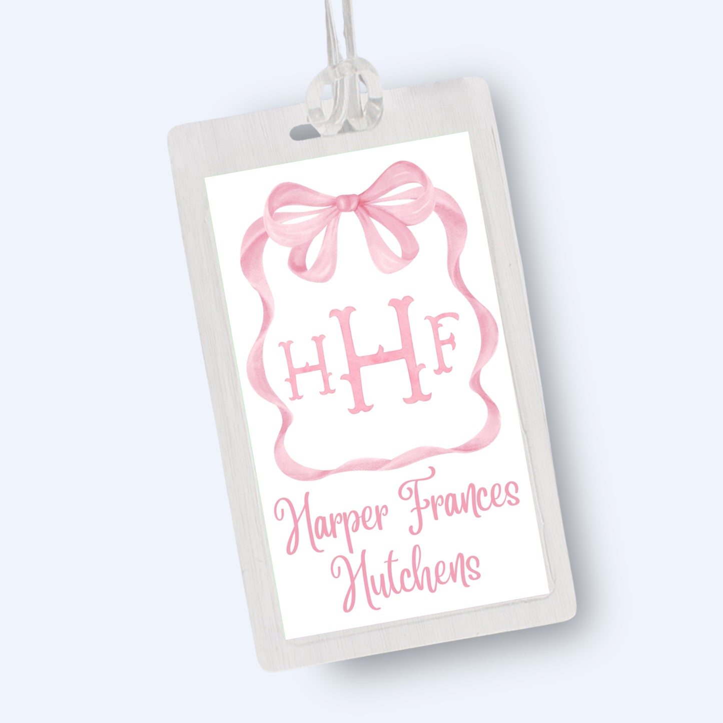 Pink Ribbon Bag Tag