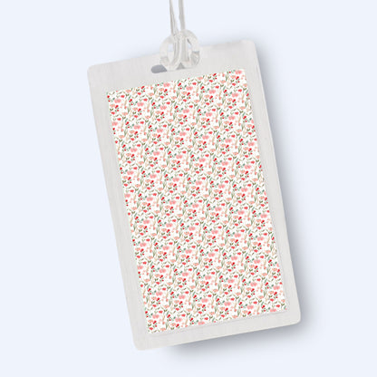 Pink Watercolor Floral Ribbon Bag Tag