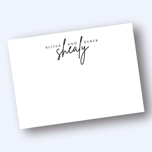 Stacked Script Stationery